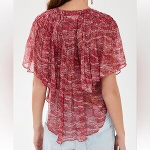 Isabel Marant Étoile Neslya Printed Georgette Top NWT